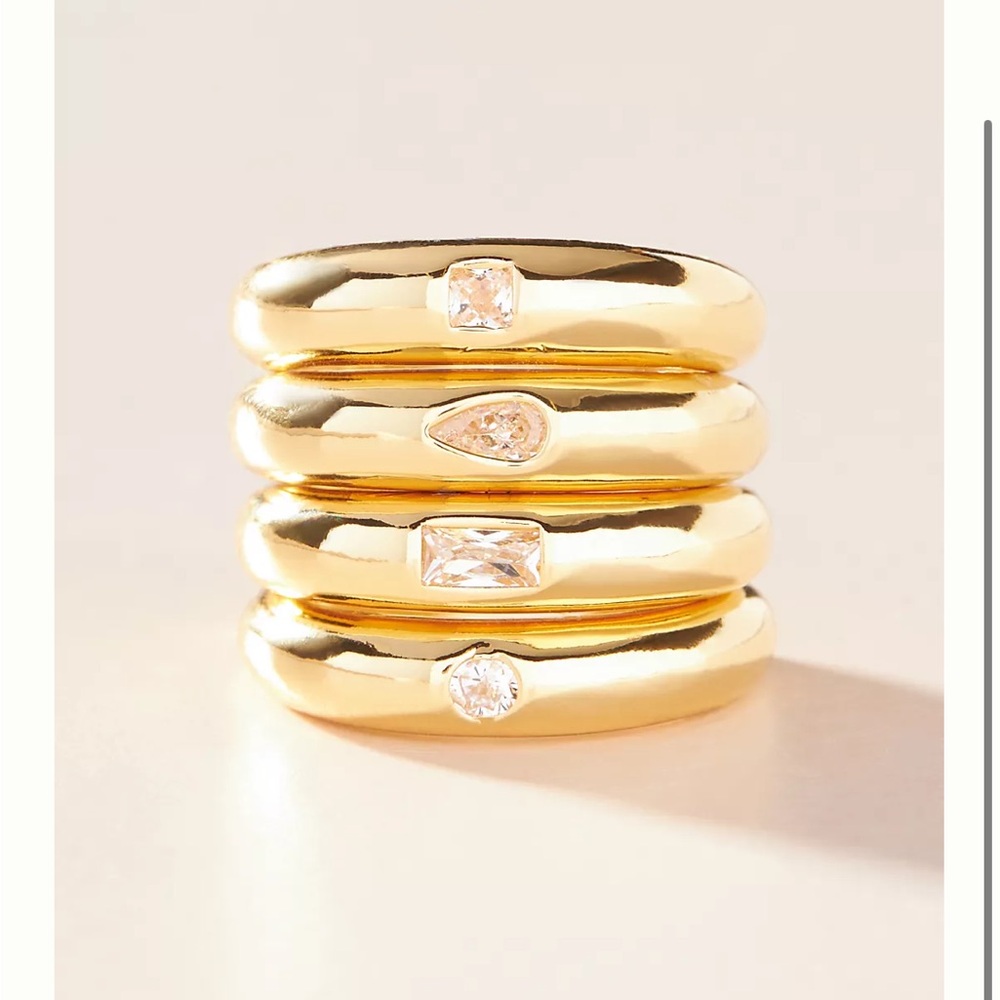 Anthropologie Josefa ring set, size 7